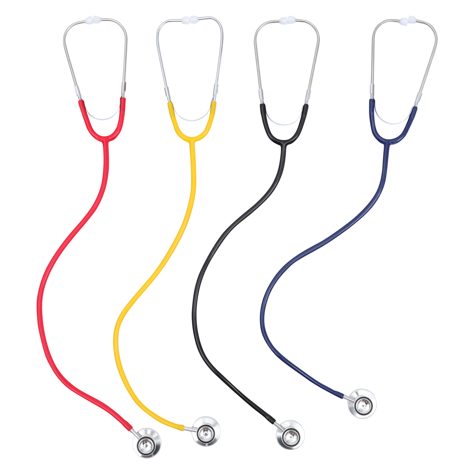 1 Set 4pcs Double Side Stethoscope Single Hose Stethoscope Medical