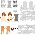thumbnail image 1 of 1 Set 5 Sets Animal Dog Metal Die Cuts Mirror Dog Bone Cutting Dies for Card Making DIY Scrapbooking Craft Paper Photo Album Gifts Journal Decorations 2pcs/Set, 1 of 9