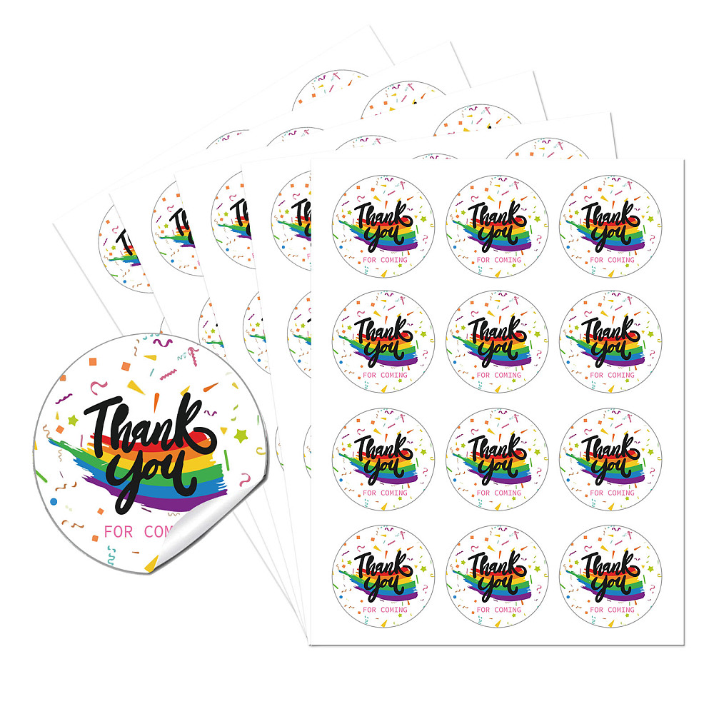 1 Set 5 Sheets Round Dot PVC Waterproof Decorative Sticker Labels Self ...
