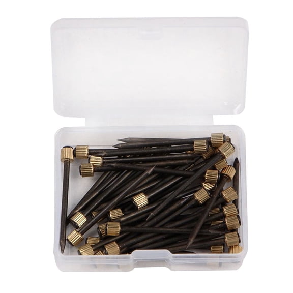 50 Pieces Boxed Black Photo Frame Nails Set - Picture Hook Nails for Hanging Frames and Artwork