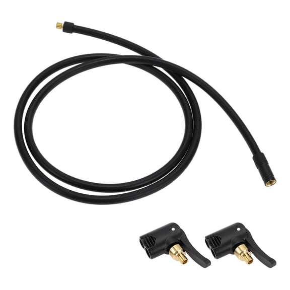 1 Set 51.18" Tire Inflator Extension Tube with Undeflatable Air Chuck 0.305inx32TPI for Car Motorcycle
