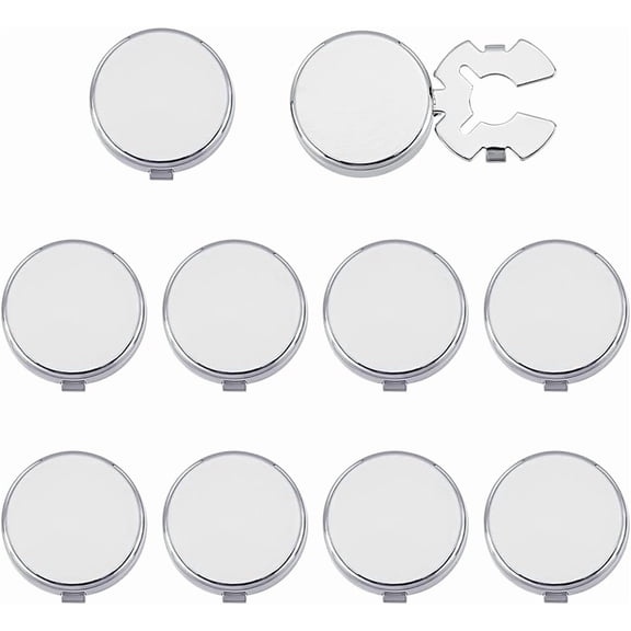 1 Set 5Pairs Brass Cuff Buttons Cufflink Findings for Apparel Accessories Platinum 28x15x2mm Inner Diameter: 12.8mm