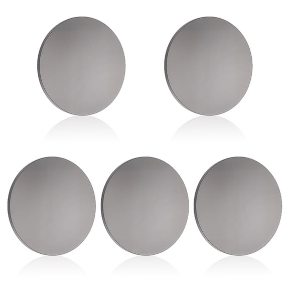1 Set 5Pcs 201 Stainless Steel Metal Sheets Mirror Polish Flat Round Gunmetal 50x3mm