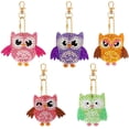 thumbnail image 1 of 1 Set 5Pcs 5D Diamond Art PaintingKeychain Kit Owl Diamond Art PaintingKeychain DIY Handmade Full Diamond Art, 1 of 7