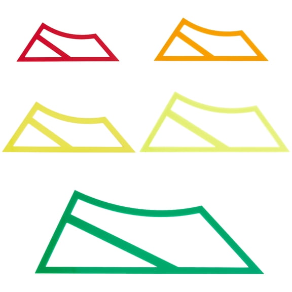 1 Set 5Pcs Acrylic Belt Templates Sewing Tools Colorful 183~412x66~150x2.5mm