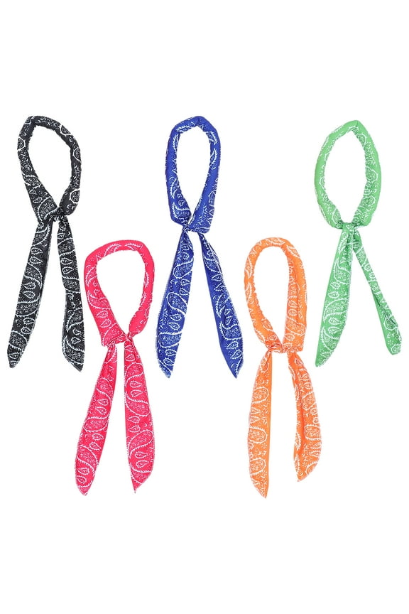 1 Set 5Pcs Summer Cooling Neck Wraps Practical Cooling Scarves (Assorted Color)