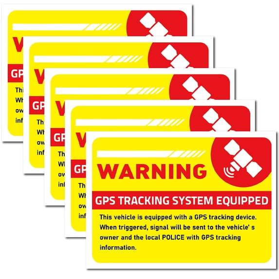 1 Set 5Pcs Waterproof PVC Warning Sign Stickers Vinyl Danger Safety ...