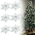 thumbnail image 1 of 1 Set (6 Pieces) of Transparent Snowflake Christmas Tree Ornaments 6Pcs Ice Icicle Ornaments Set Snowflake Teardrop & Pendant for Christmas Tree Decor, 1 of 9
