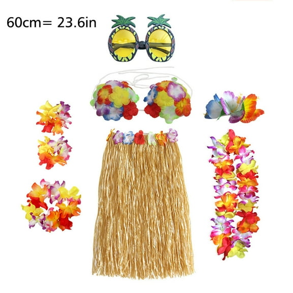 1 Set 60cm Adult Party Hawaii Dress Hula Grass Skirt