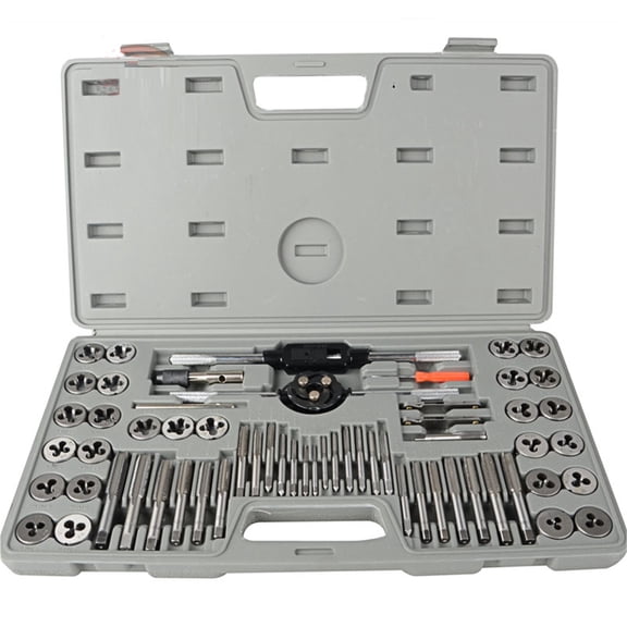 1 Set (60pcs) Tap Die Set M3-M12 British/Metric, Hand Thread Taps Handle Alloy Tool Steel Threading Tool With Case ,Hand & Power Tool