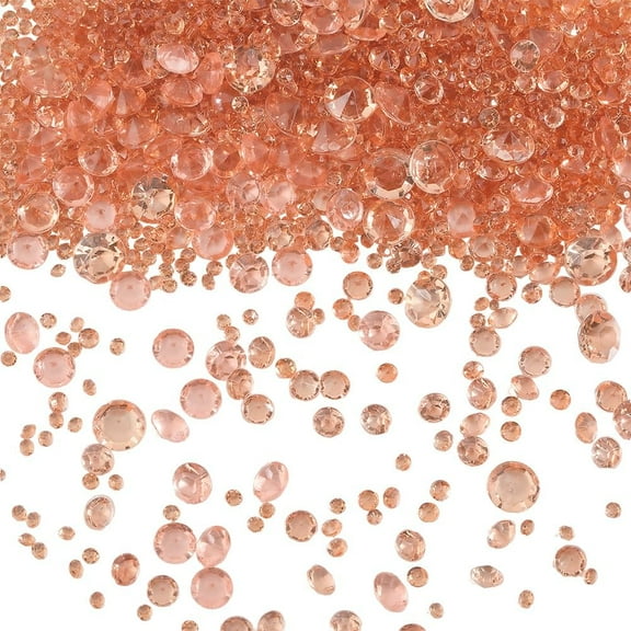 1 Set 6300Pcs 5 Sizes Acrylic Gem Decor Crystal Vase Filler Bulk Small Faux Diamond Ice Rocks Table Scatters Vase Fillers for Table Confetti Vase Centerpieces Wedding Christmas Party Decoration