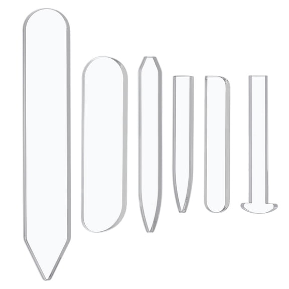 1 Set 6Pcs 6 Styles Acrylic Drawing Template Clear 76~153x10~25x5mm 1pcs/style