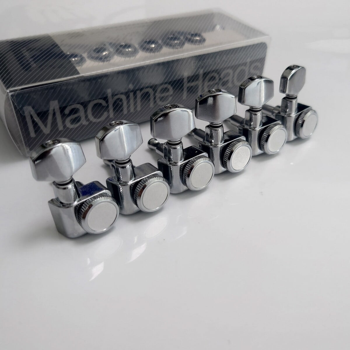 1 Set 6R Guitar Machine Heads Tuners Tuning Pegs Gear Ratio 1:16 Strings Locking No Screw for ST TL SG LP Style Electric, Folk or Acoustic Guitar Part Replacement