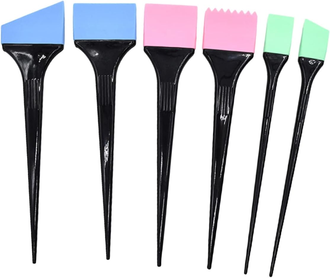 1 Set 6pcs Mens Hair Dye Men's Suits Hair Dying Brushes Pin Tail Tint