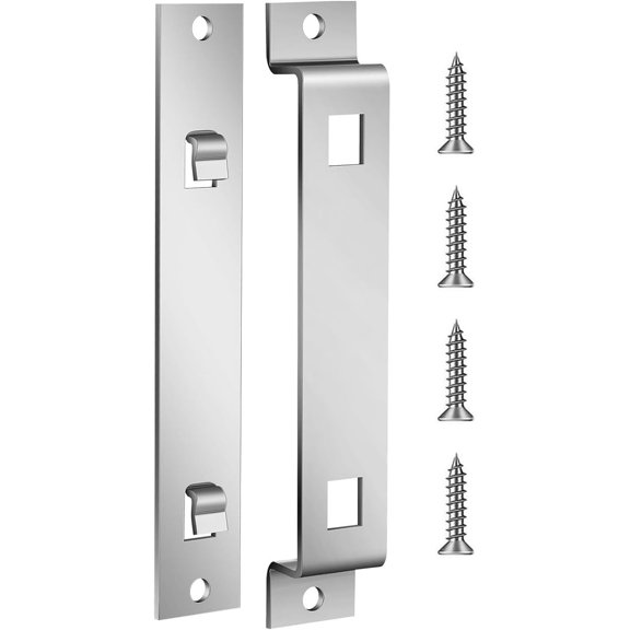 1 Set 6x1inch Silver Galvanised Steel Aviary Support Bracket with Fixing Screws for Securing Nest Box and Feeders
