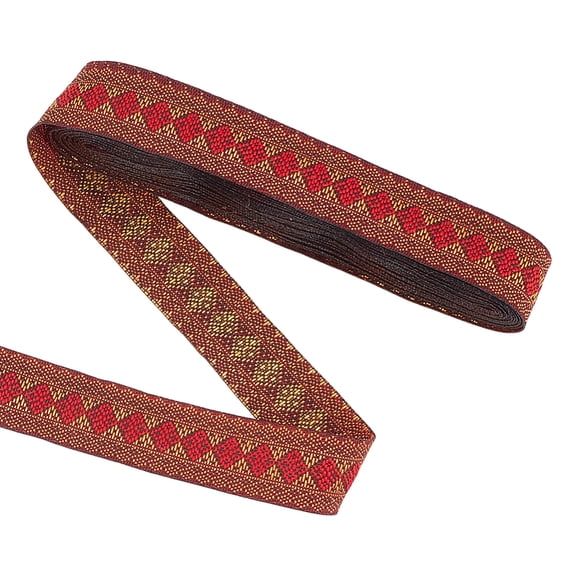 1 Set 7.7Yards Polyester Jacquard Riboon Garment Accessories Gift Decorationn FireBrick 3/4 inch(20mm) 10 Yards