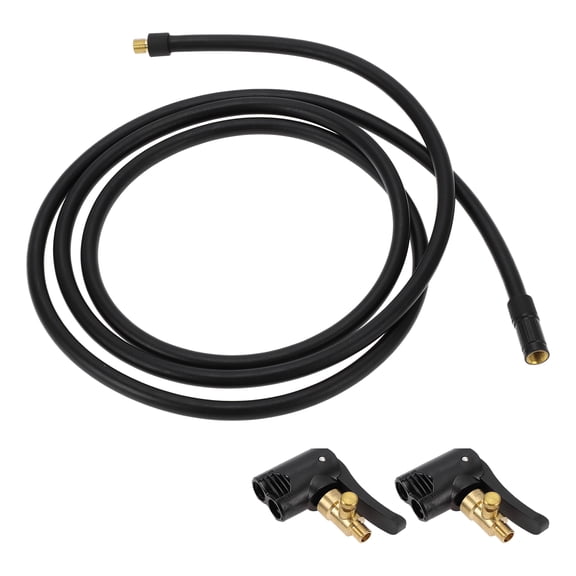 1 Set 70.87" Tire Inflator Extension Tube with Deflatable Air Chuck 0.305inx32TPI for Car Motorbike Bike