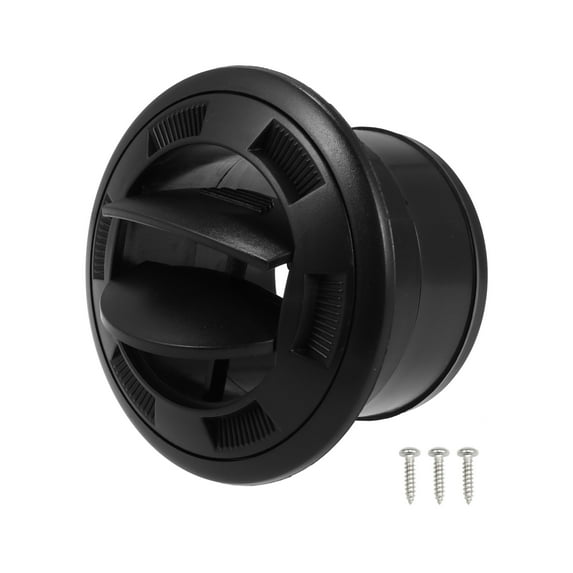 1 Set 75mm Universal Black Car Air Conditioning Warm Air Vent Deflector Outlet Louvered for Car RV without Grille
