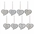 thumbnail image 1 of Kurt Adler Silver Heart W/Saying Ornament, 8 Assorted, 1 of 1