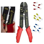 1 Set 8 Cutting Crimping Tool 15 Terminals Cable Wire Electrical Cutter Crimper