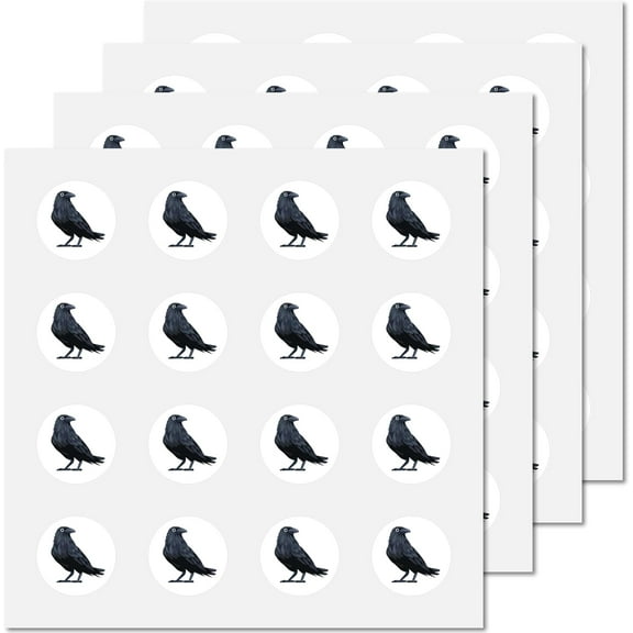 1 Set 8 Sheets Plastic Waterproof Self-Adhesive Picture Stickers Round Dot Cartoon Decals for Kid's Art Craft Bird 150x150mm Sticker: 25mm