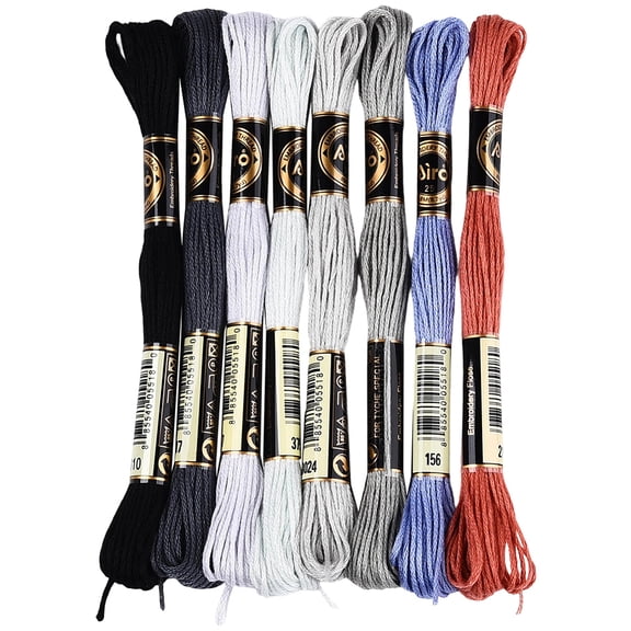 1 Set 8 Skeins 8 Colors Polyester Sewing Thread Polyester Cord for Jewelry Making Mixed Color 0.5mm 8m/skein