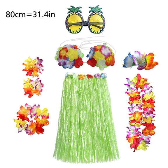 1 Set 80cm Adult Party Hawaii Dress Hula Grass Skirt