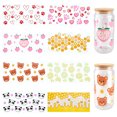 thumbnail image 1 of 1 Set 8Pcs 8 Styles UV Plastic Cup Wrap Transfer Stickers for Glass Mixed Shapes 247x120x0.3mm 8pcs/set, 1 of 6