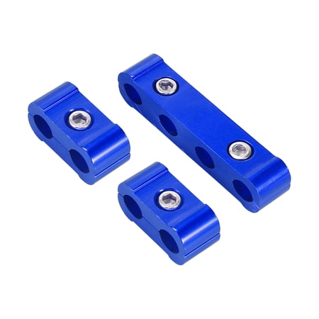 1 Set 8mm Car Auto Engine Spark Plug Wire Separator Looms Divider Organizer Clamp Aluminum Alloy Blue