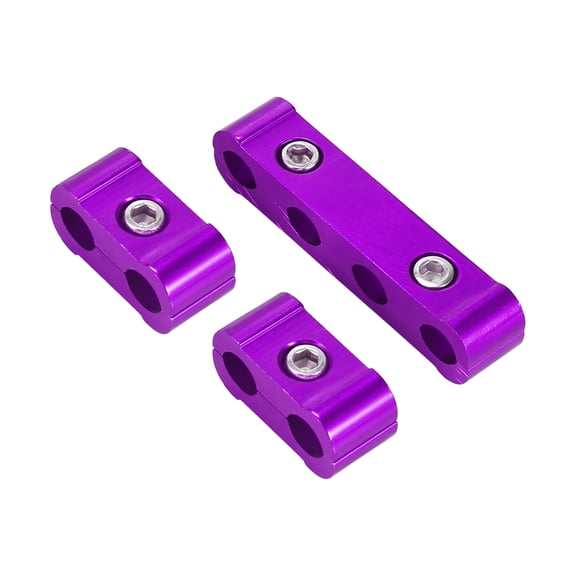 1 Set 8mm Car Auto Engine Spark Plug Wire Separator Looms Divider Organizer Clamp Aluminum Alloy Purple