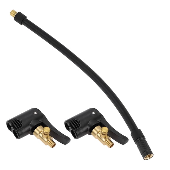 1 Set 9.06" Tire Inflator Extension Tube with Deflatable Air Chuck 0.305inx32TPI for Car Motorbike Bike
