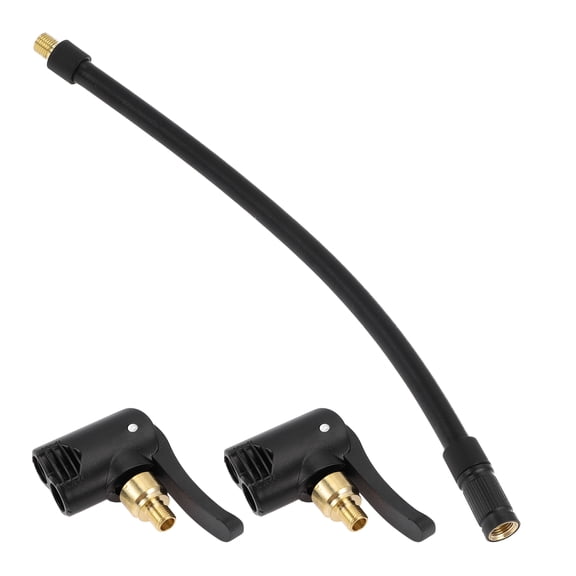 1 Set 9.06" Tire Inflator Extension Tube with Undeflatable Air Chuck 0.305inx32TPI for Car Motorcycle