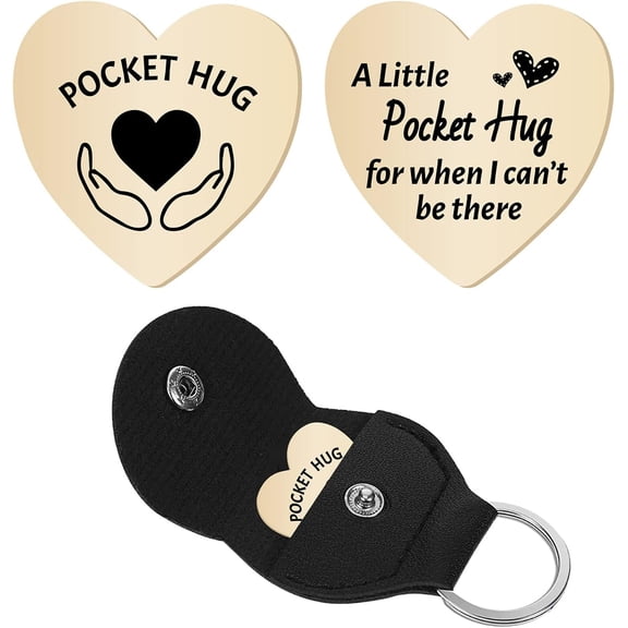 1 Set A Little Pocket Hug Token Heart Pattern Long Distance Relationship 1set