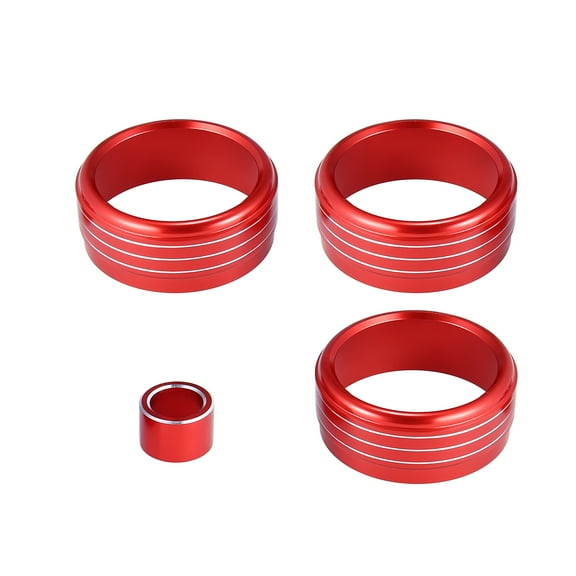 1 Set AC Climate Control Side Mirror Adjustment Knob Cover for Subaru WRX STI Impreza Forester XV Crosstrek Red