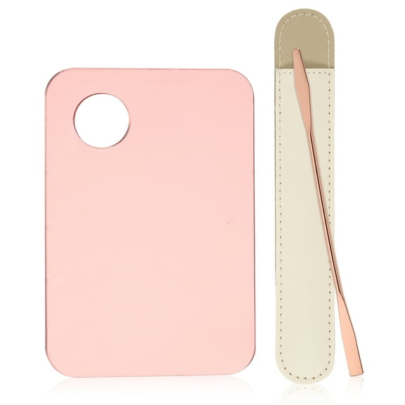 Unique Bargains 1 Set Acrylic Cosmetic Makeup Palette Foundation Blending Tool Cosmetic Makeup Palette for Mix Pink