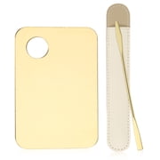 1 Set Acrylic Cosmetic Makeup Palette Foundation Blending Tool Set osmetic Makeup Palette Gold Tone