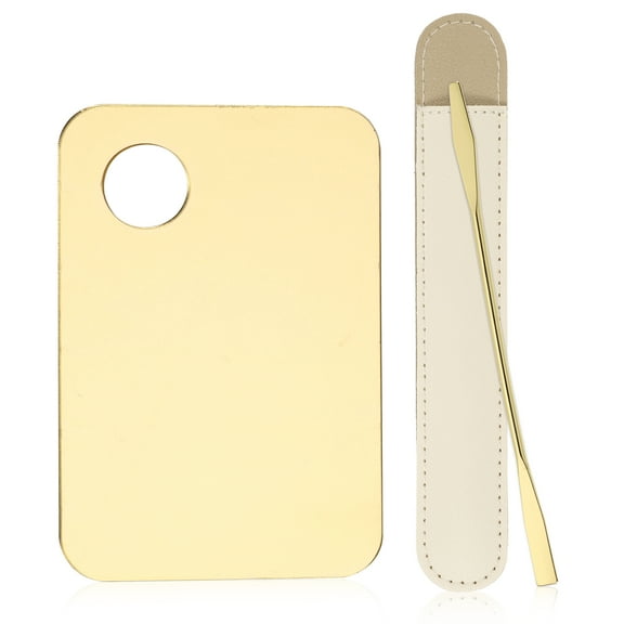 1 Set Acrylic Cosmetic Makeup Palette Foundation Blending Tool Set osmetic Makeup Palette Gold Tone