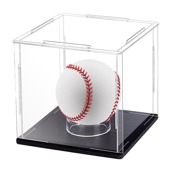 1 Set Acrylic Display Frame for Ball Diaplay Flat Round Acrylic Display Boxes Clear 4.47x1.55cm Inner Diameter: 3.8cm