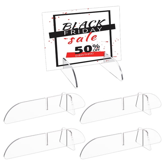 1 Set Acrylic Display Stands for Poster Board Clear 30x9.95x6cm