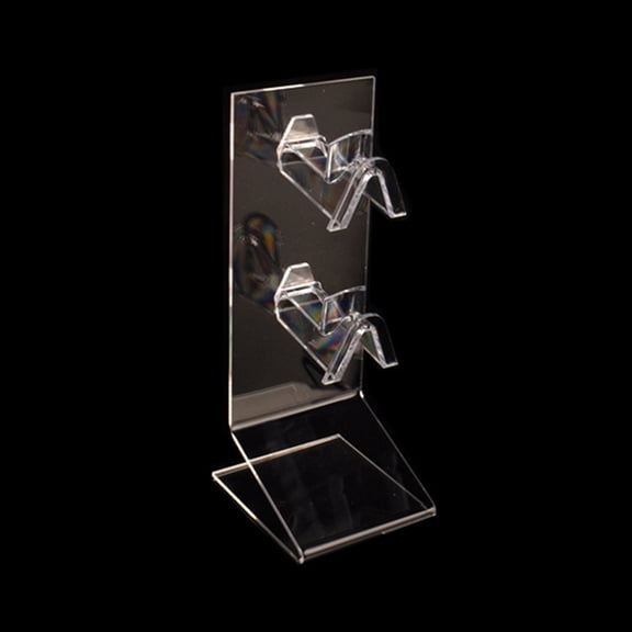 1 Set Acrylic Eyeglasses Frame Riser Display Stand Sunglasses Rack Holder Two Tiers Clear 7x6.1x19.5cm