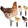 thumbnail image 1 of 1 Set Acrylic Lawn Chicken Stake Decoration Simulation Chicken Insert Realistic Hen and Chick Yard Art for Outdoor Garden Decor, 1 of 9