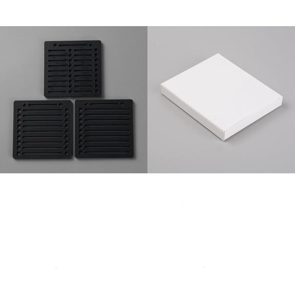 1 Set Acrylic Sticky Note Stencils Square Black 76x75.5x4.5mm 3pcs/set