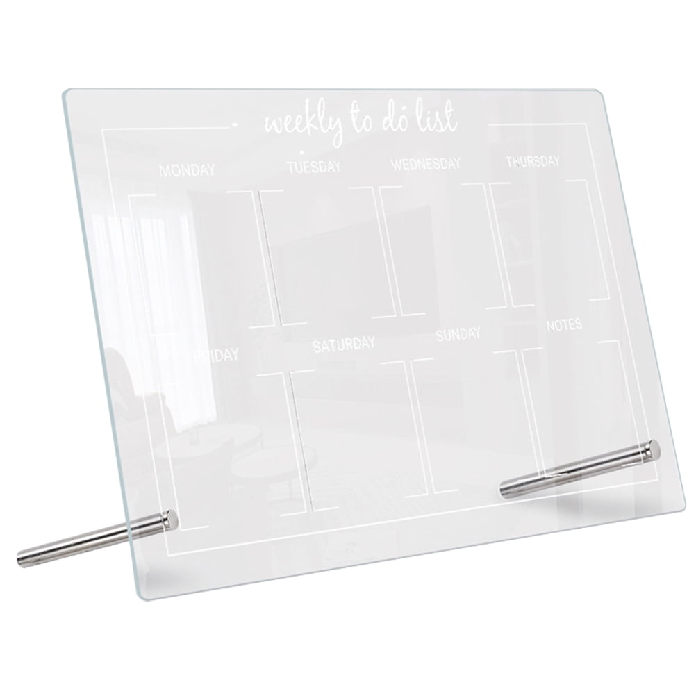 1 Set Acrylic Whiteboard for Desk Tabletop Dry Erase Board Transparent