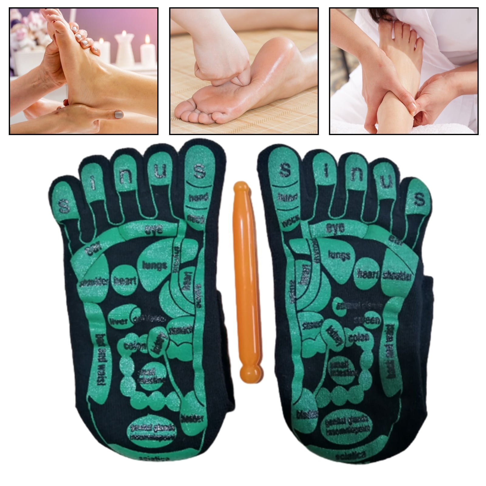 Starting Point Socks 1 Set Acupoint Socks with Massage Stick Serenity Steps Legible Foot ...