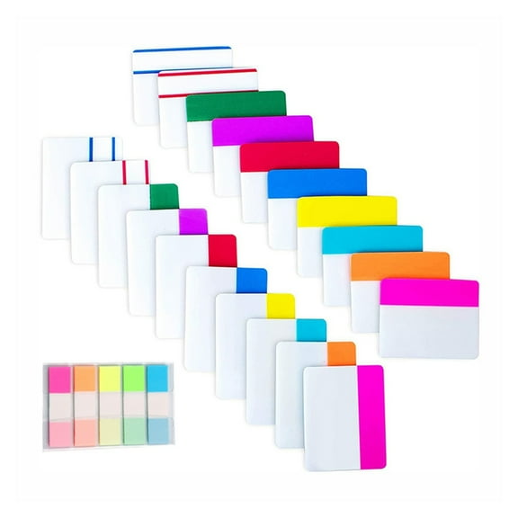 1 Set Adhesive Page Markers Colourful Index Tabs Coloured Index Tabs Writable Book Tabs File Tabs for School