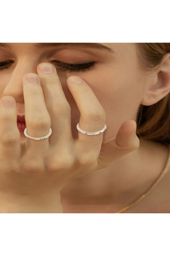 1 Set Adjustable Brass Micro Pave Cubic Zirconia Cuff Rings for Women Golden Adjustable 1.5~3mm 2pcs/set