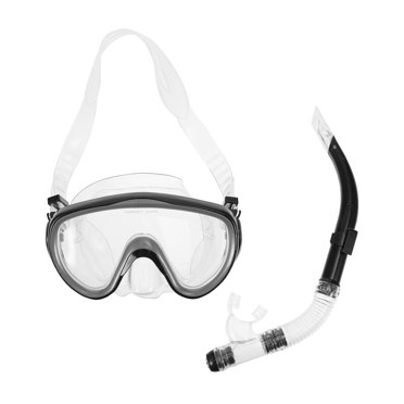 Dry Top Snorkel Mask Set 2 Pack - Anti Fog Panoramic View With Nose Cover For Adults & Teens