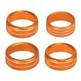 thumbnail image 1 of 1 Set Air Conditioner Headlight Volume Tune Control Button Ring Trim Cover for Jeep Wrangler JL JLU Orange, 1 of 6
