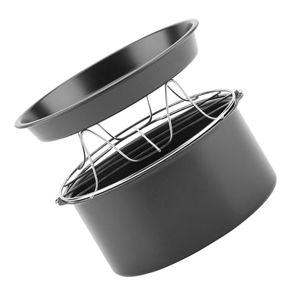1 Set Air Fryer Pan Set Steamer Rack Air Fryer Accessories 8 Inch
