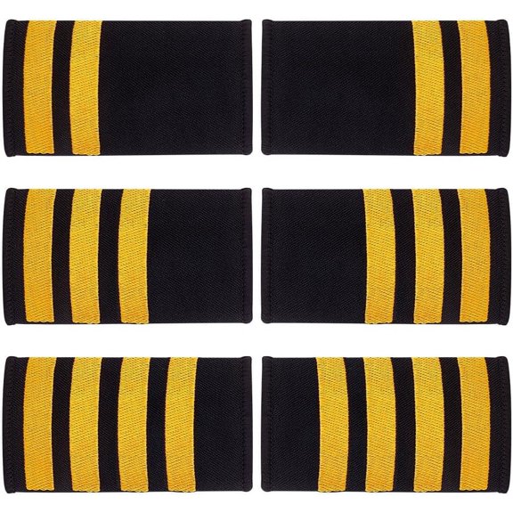 1 Set Airlines Pilot Uniform Epaulets Traditional Professional Aviators Shoulder Boards Captain Shoulder Boards Insignia